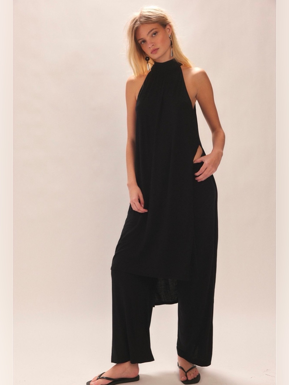 Free people party perfect pant set black NWT $98